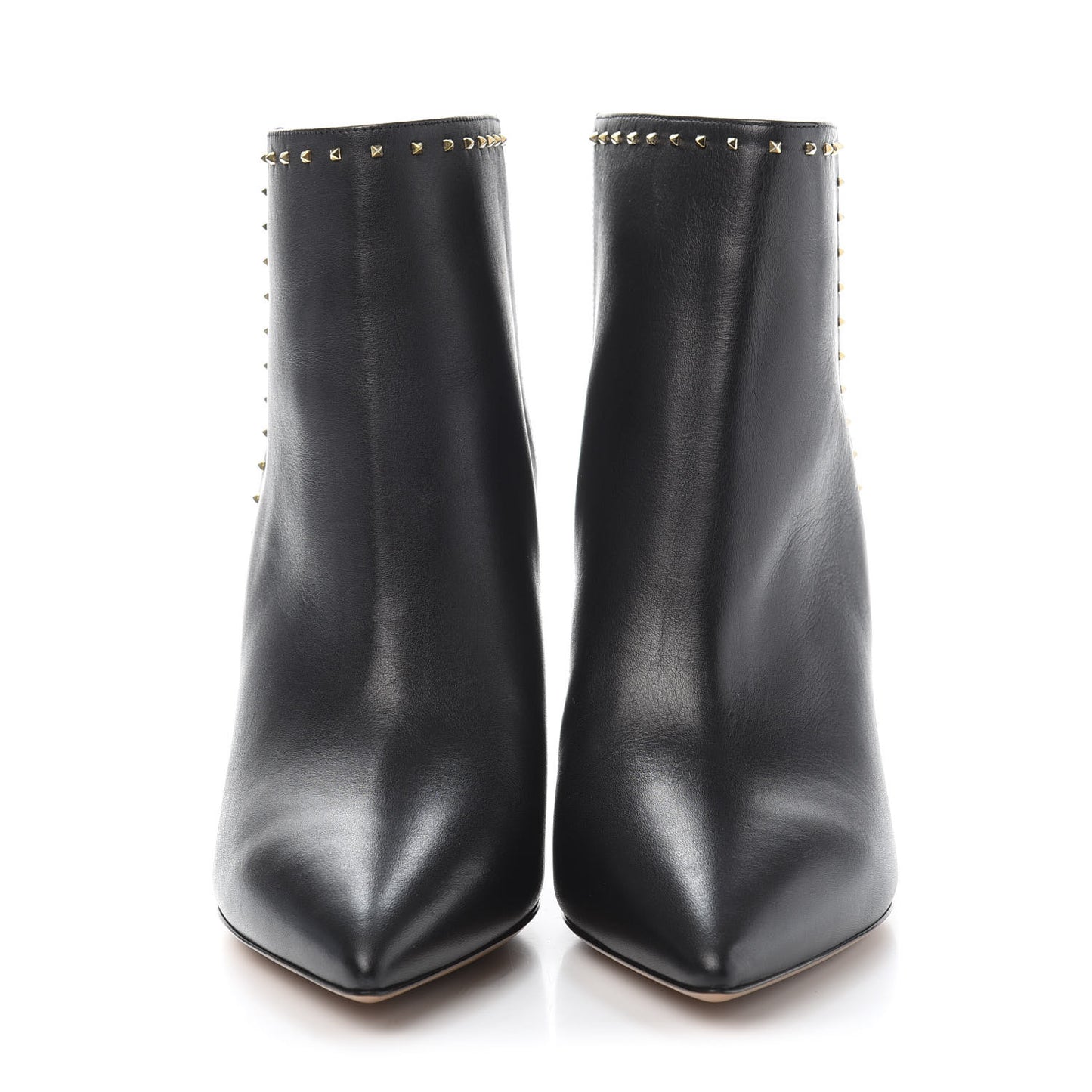 Calfskin Lovestud Ankle Boots 38 Black