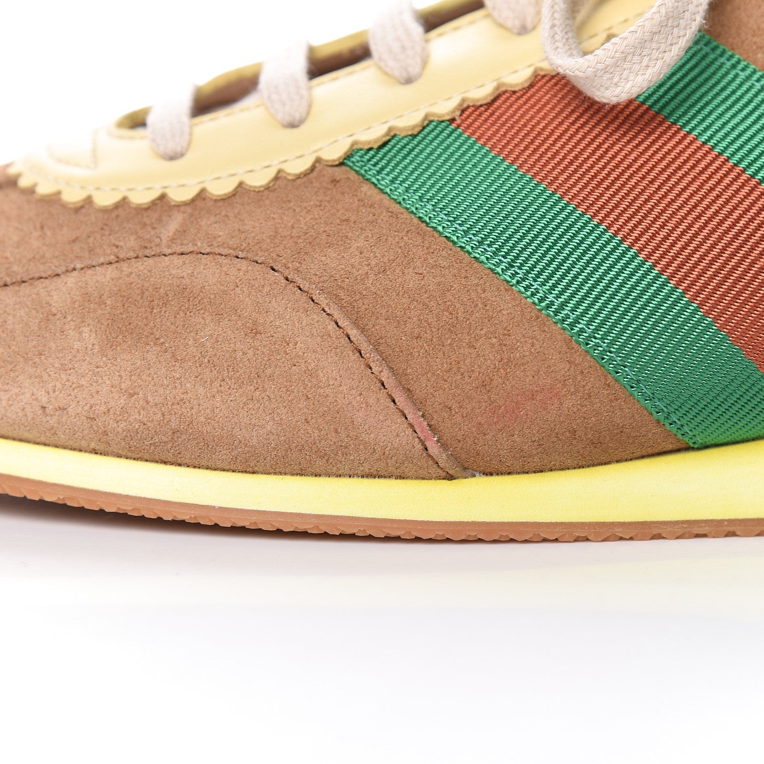 Gucci Suede Web Womens Rocket Sneakers 41 Nocciola Burro 10 of 17