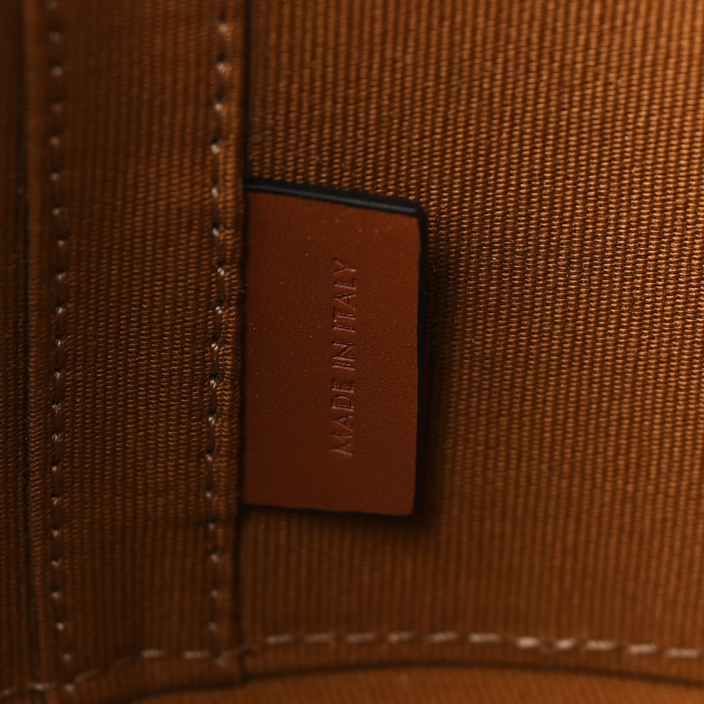 Calfskin Triomphe Canvas Medium Tambour Bag Tan