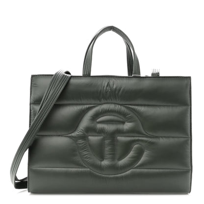 Telfar Nylon Medium Puff Shopping Bag Green 1 of 10