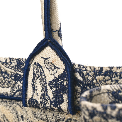 Christian Dior Canvas Embroidered Large Dioriviera Toile De Jouy Book Tote Blue 9 of 9