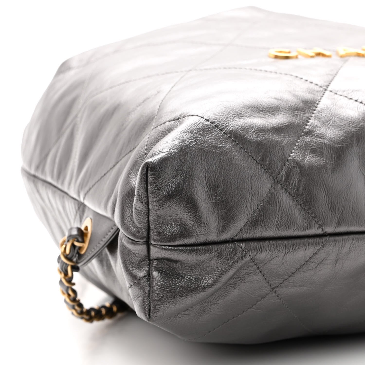 Chanel Metallic Calfskin Quilted Chanel 22 Backpack Ruthenium 9 of 10