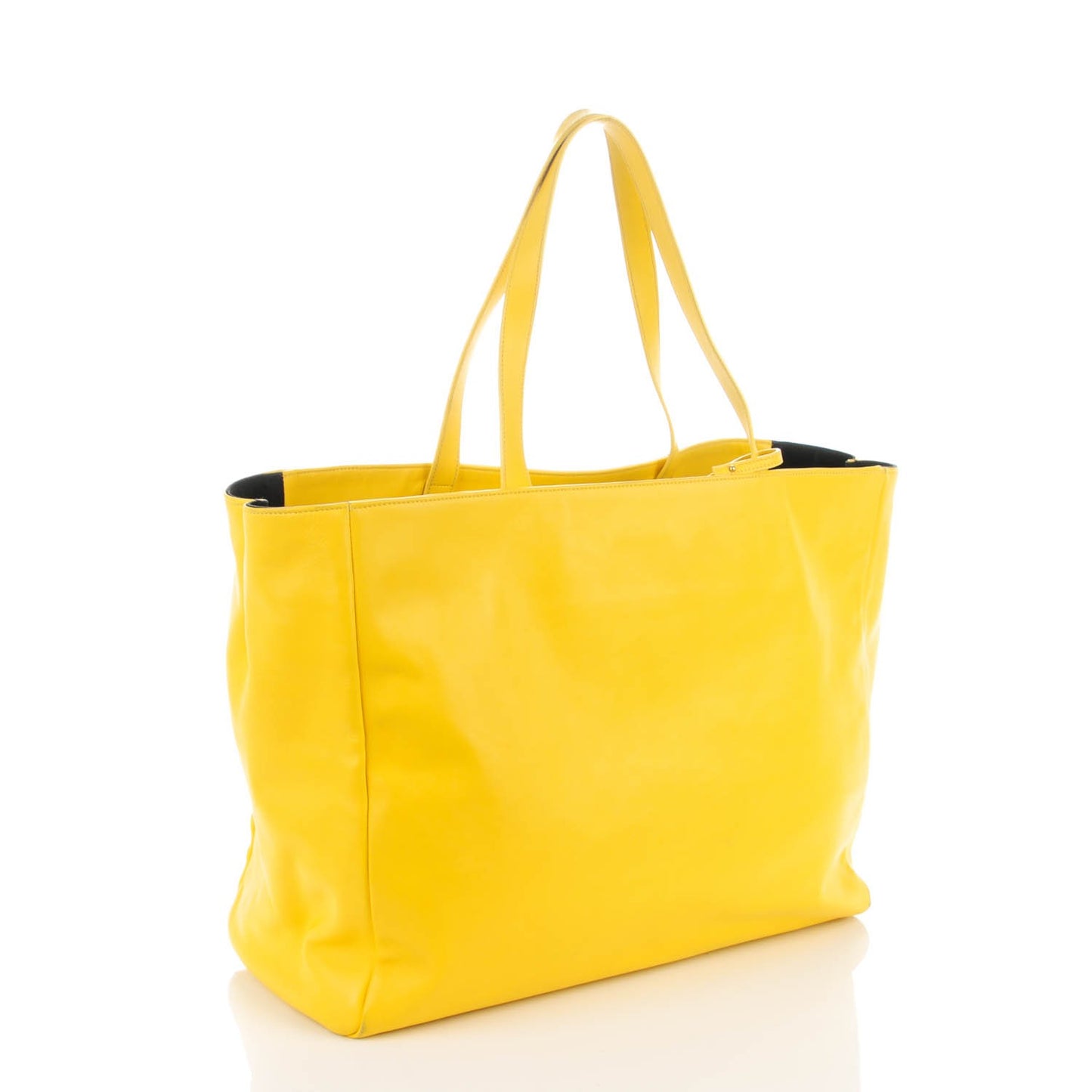 Calfskin Canvas Reversible East West Shopper Tote Soleil