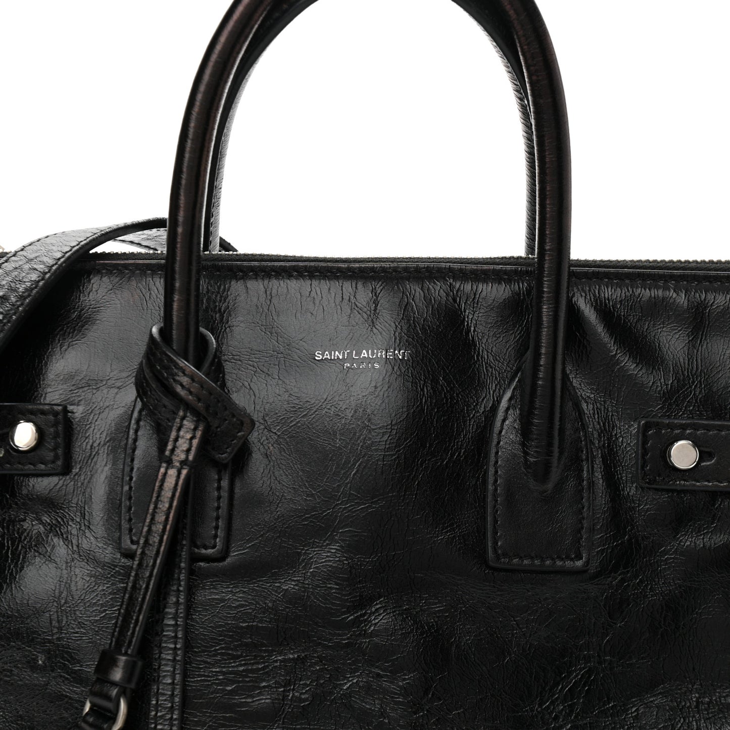 Glace Calfskin Baby Souple Sac De Jour Black