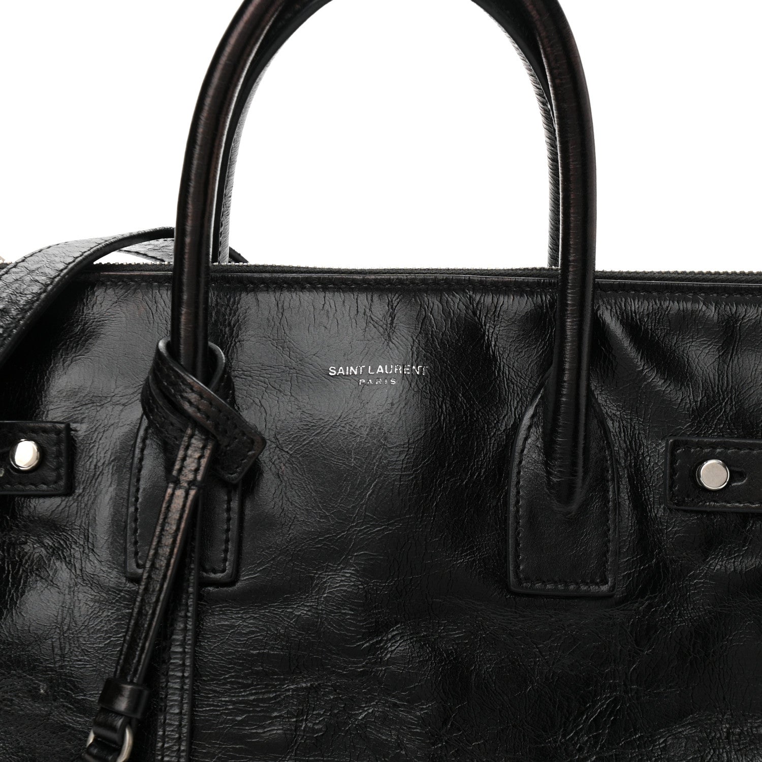 Saint Laurent Glace Calfskin Baby Souple Sac De Jour Black 7 of 10