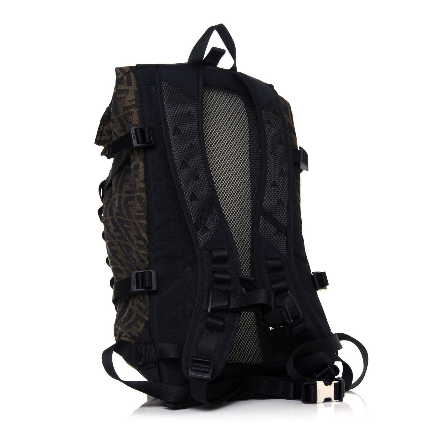 X SARAH COLEMAN Fabric Jacquard FF Vertigo Ferrino Ripstop Backpack Tobacco Moro Black