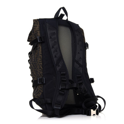 Fendi X SARAH COLEMAN Fabric Jacquard FF Vertigo Ferrino Ripstop Backpack Tobacco Moro Black 2 of 10