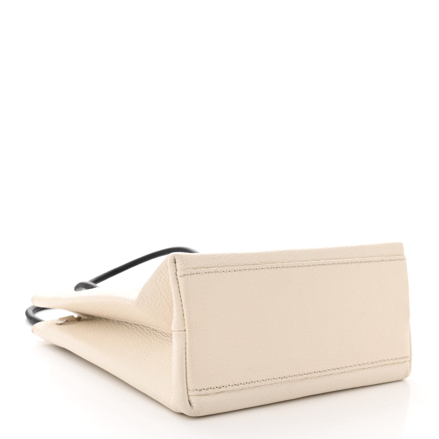 Calfskin Logo XXS Shopping Tote White