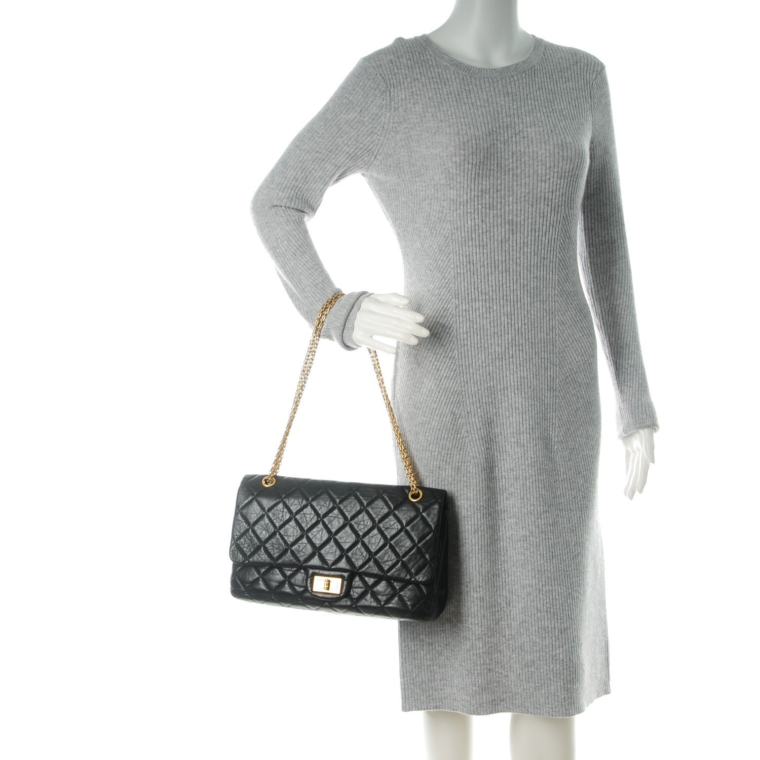 Chanel Aged Calfskin Quilted 2.55 Reissue 227 Flap Black 2 of 8