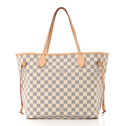 Louis Vuitton Damier Azur Neo Neverfull MM Rose Ballerine 3 of 12