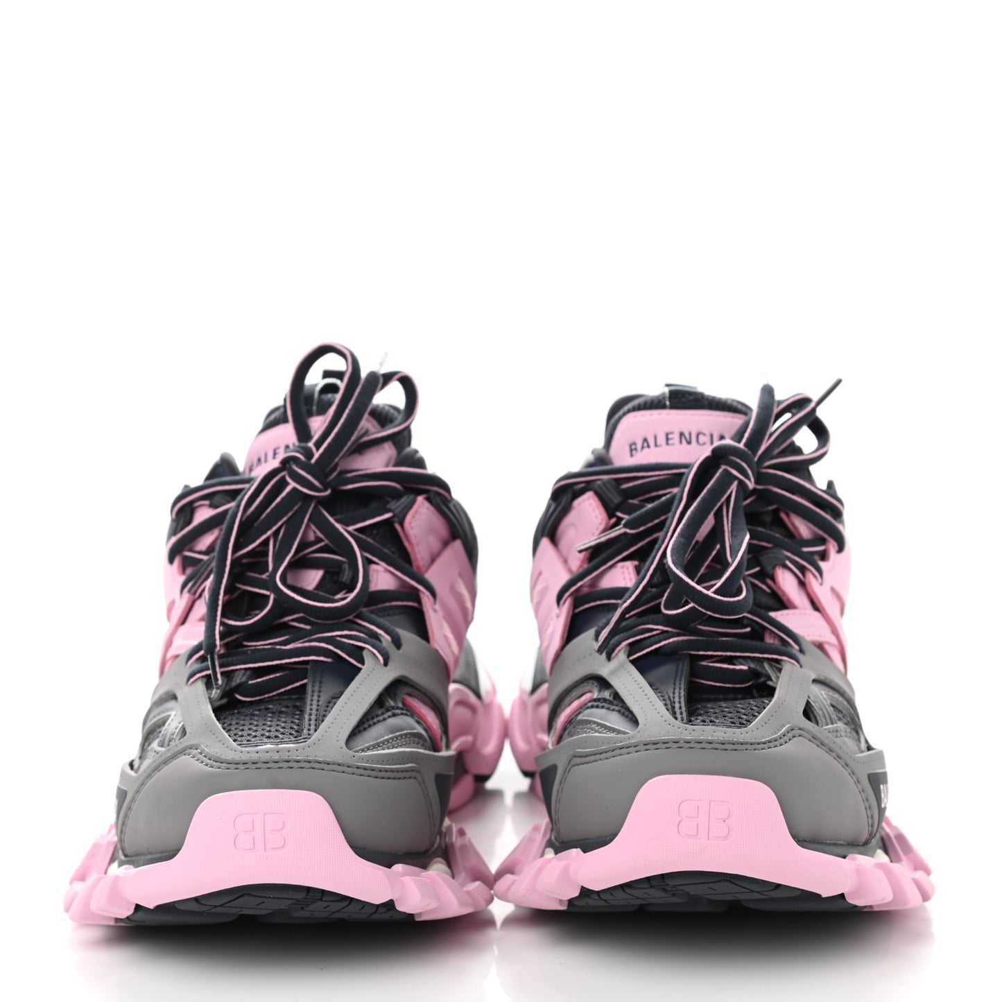 Mesh Nylon Womens Track Sneakers 37 Grey Pink