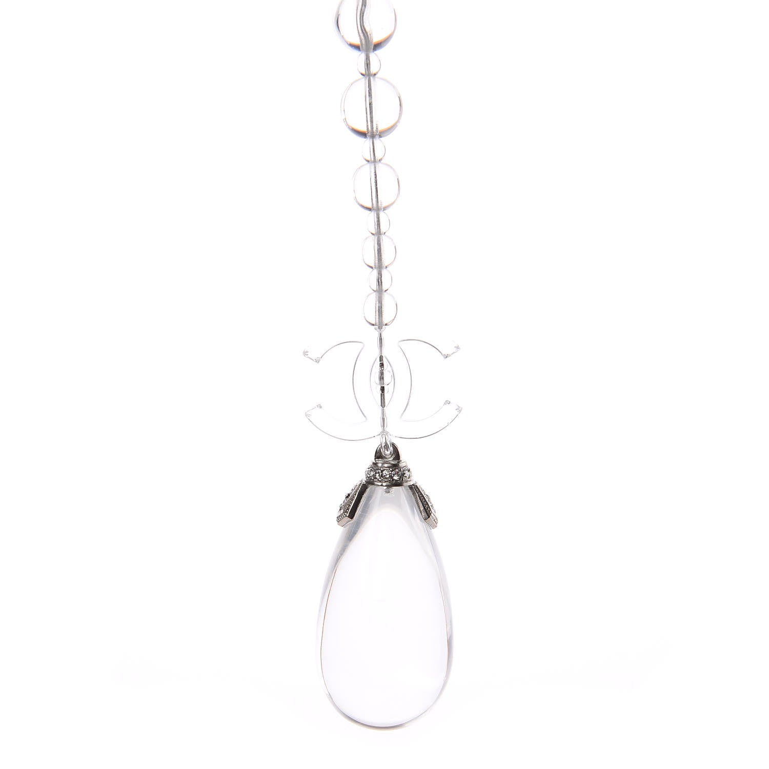 Chanel Transparent Bead Crystal CC Strand Belt 3 of 4