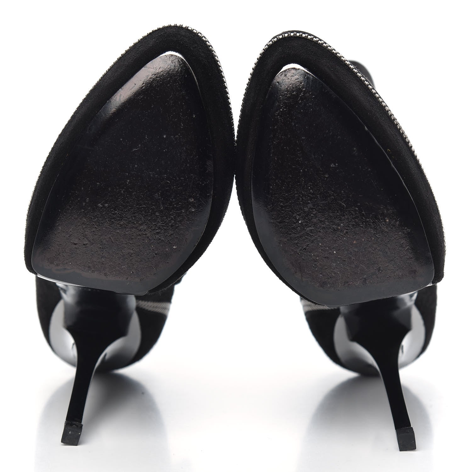 Gucci Suede Zipper Platform Pumps Black 35 5 of 10