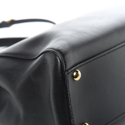 Fendi Vitello Morgan Shiny Nappa Medium Peekaboo Iconic Satchel Black 11 of 14