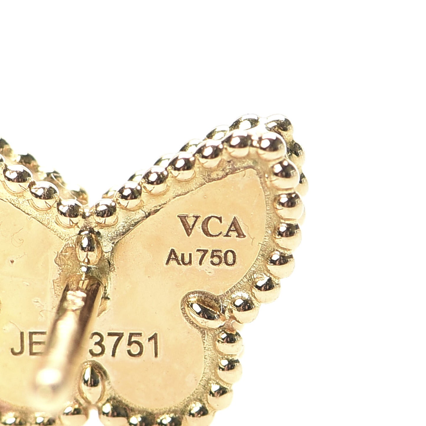 18K Yellow Gold Mother of Pearl Sweet Alhambra Butterfly Earrings