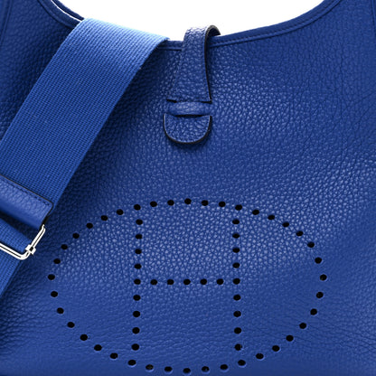 Hermes Taurillon Clemence Evelyne III PM Bleu Royal 8 of 10