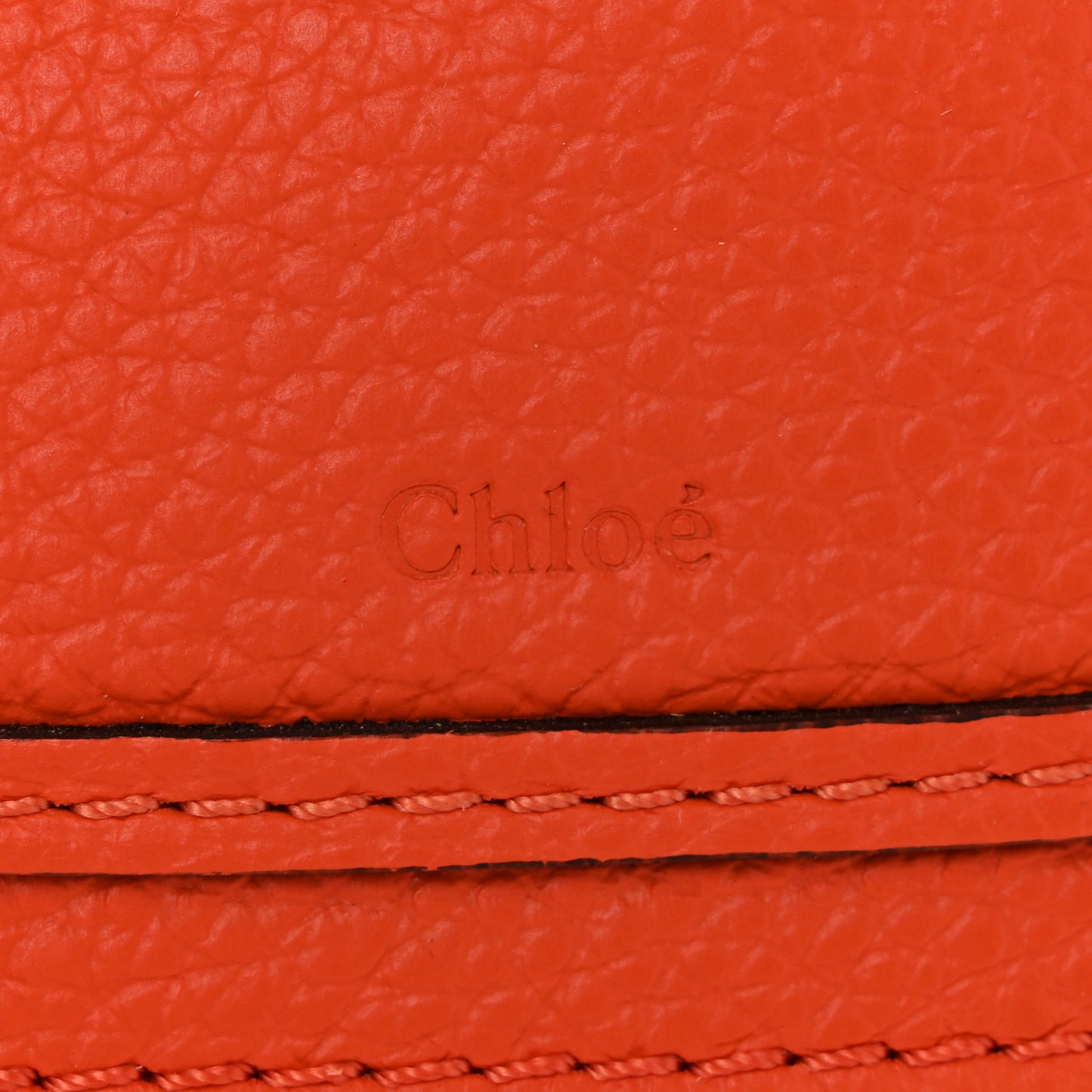 Raffia Small Grain Calfskin Medium Marcie Basket Orange
