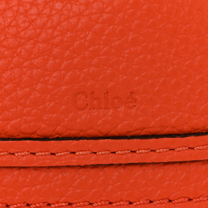 Chloe Raffia Small Grain Calfskin Medium Marcie Basket Orange 6 of 13