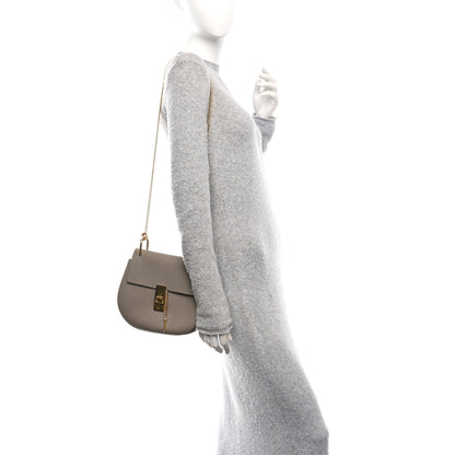 Chloe Grained Lambskin Mini Drew Shoulder Bag Motty Grey 2 of 11