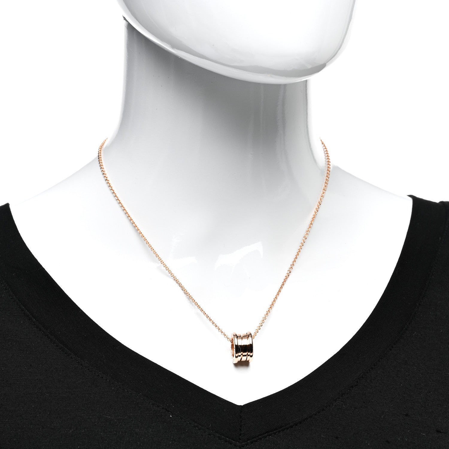 Bulgari 18K Rose Gold B.Zero1 Pendant Necklace 2 of 4