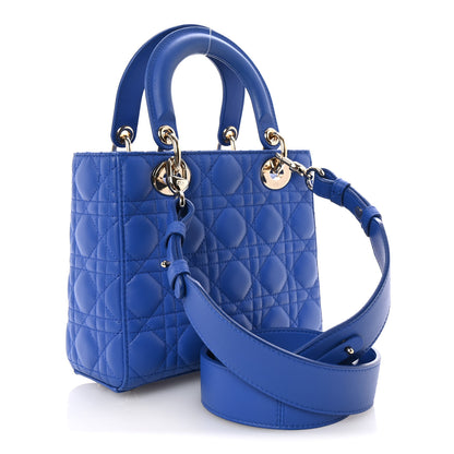 Christian Dior Lambskin Cannage Small My ABCDior Lady Dior Blue 3 of 9