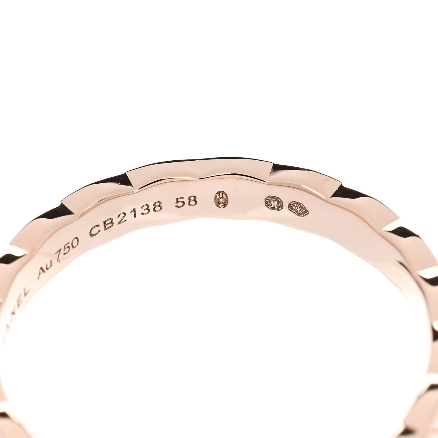 18K Beige Gold Mini Coco Crush Ring 58 8.25