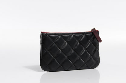 Chanel Lambskin Quilted Coin Purse Case Black 3 of 8