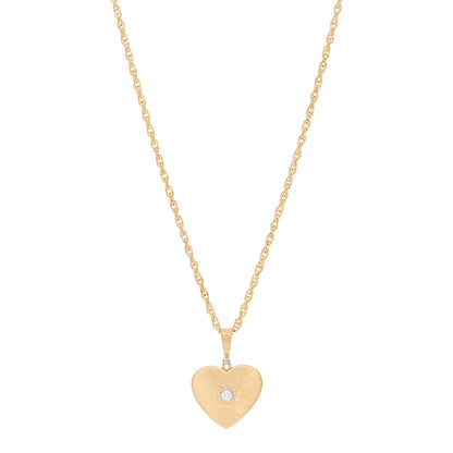 Buccellati 18K Yellow White Gold Diamond Macri Heart Necklace 1 of 4