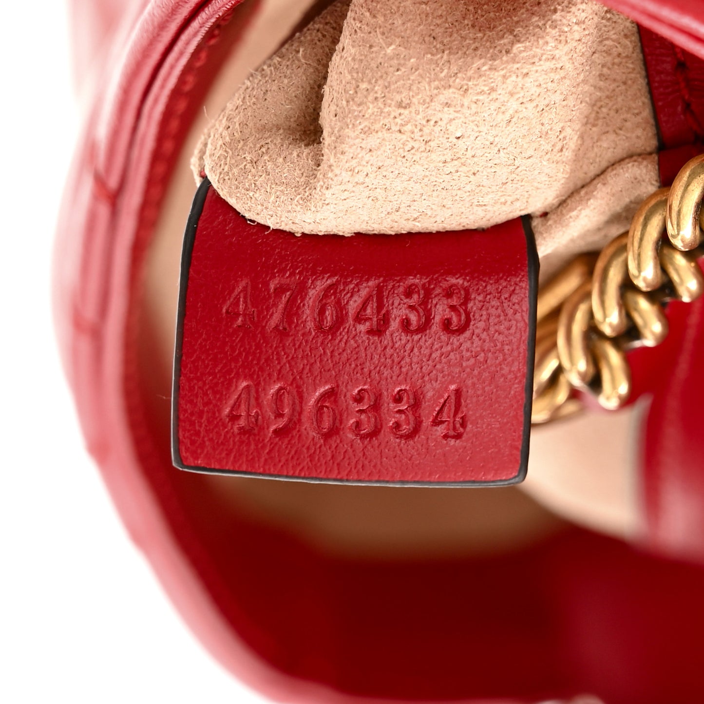 Calfskin Matelasse Super Mini GG Marmont Shoulder Bag Hibiscus Red
