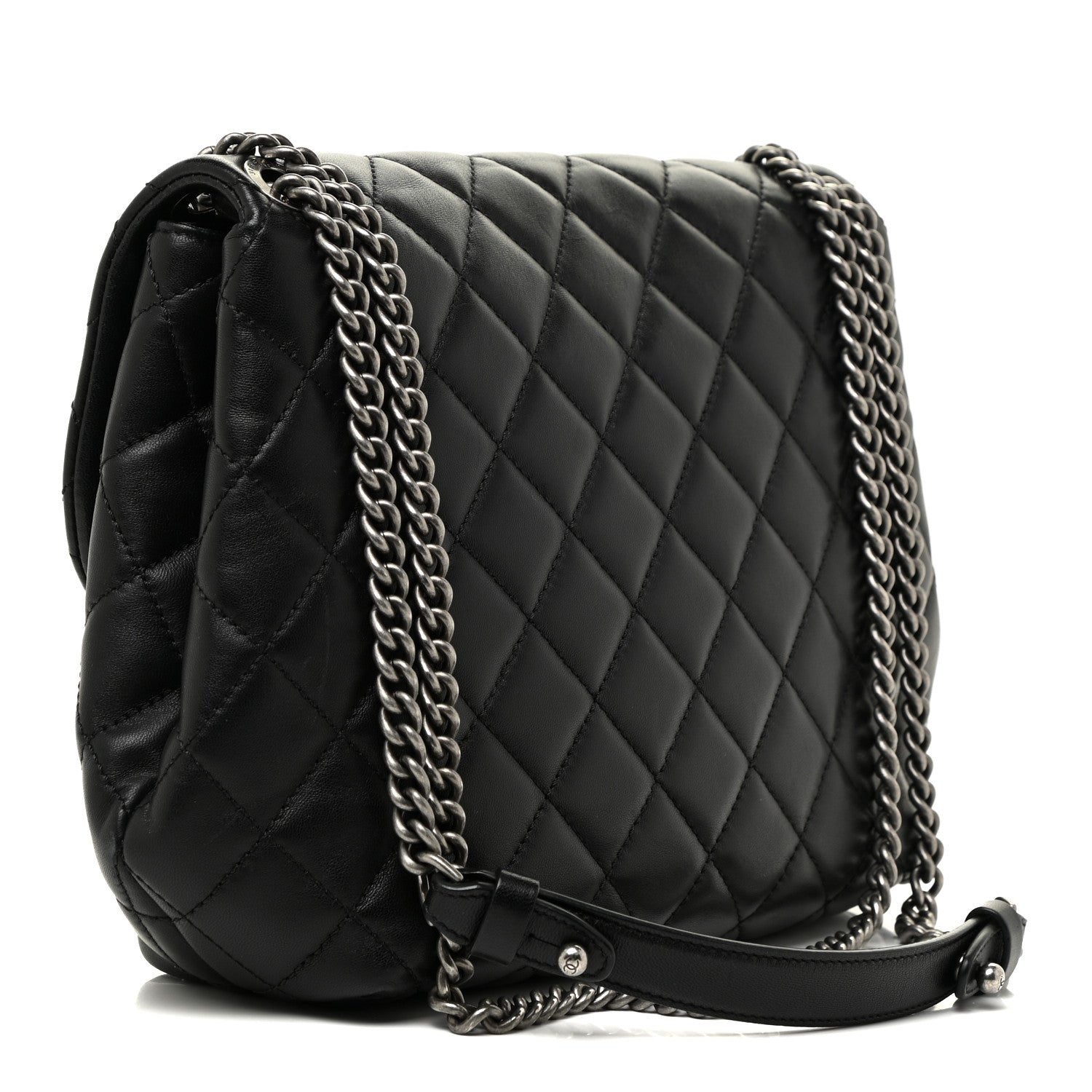Chanel Lambskin Quilted Large Daily Supple Flap Black 3 of 20