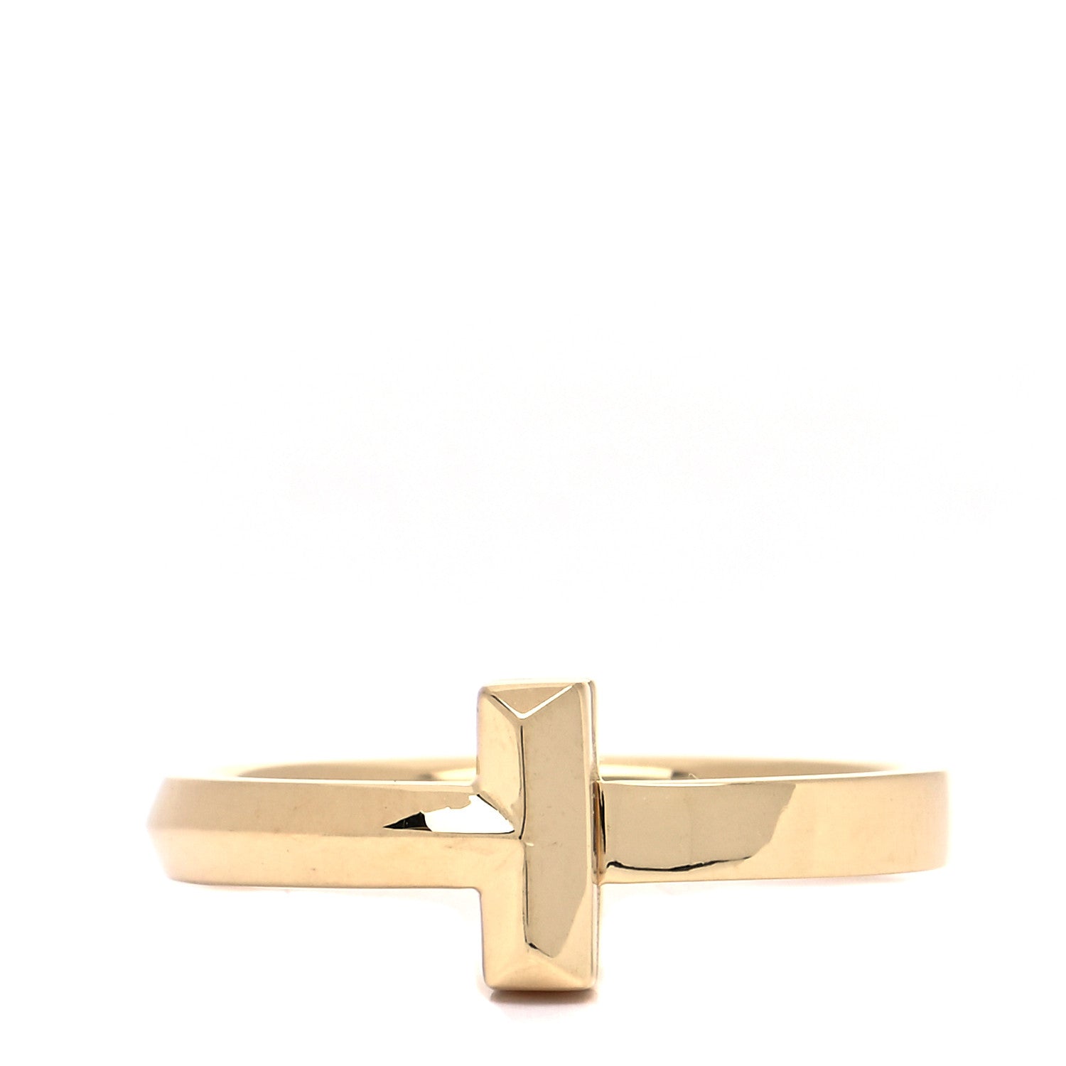 Tiffany 18K Yellow Gold T T1 Ring 49 5 1 of 5