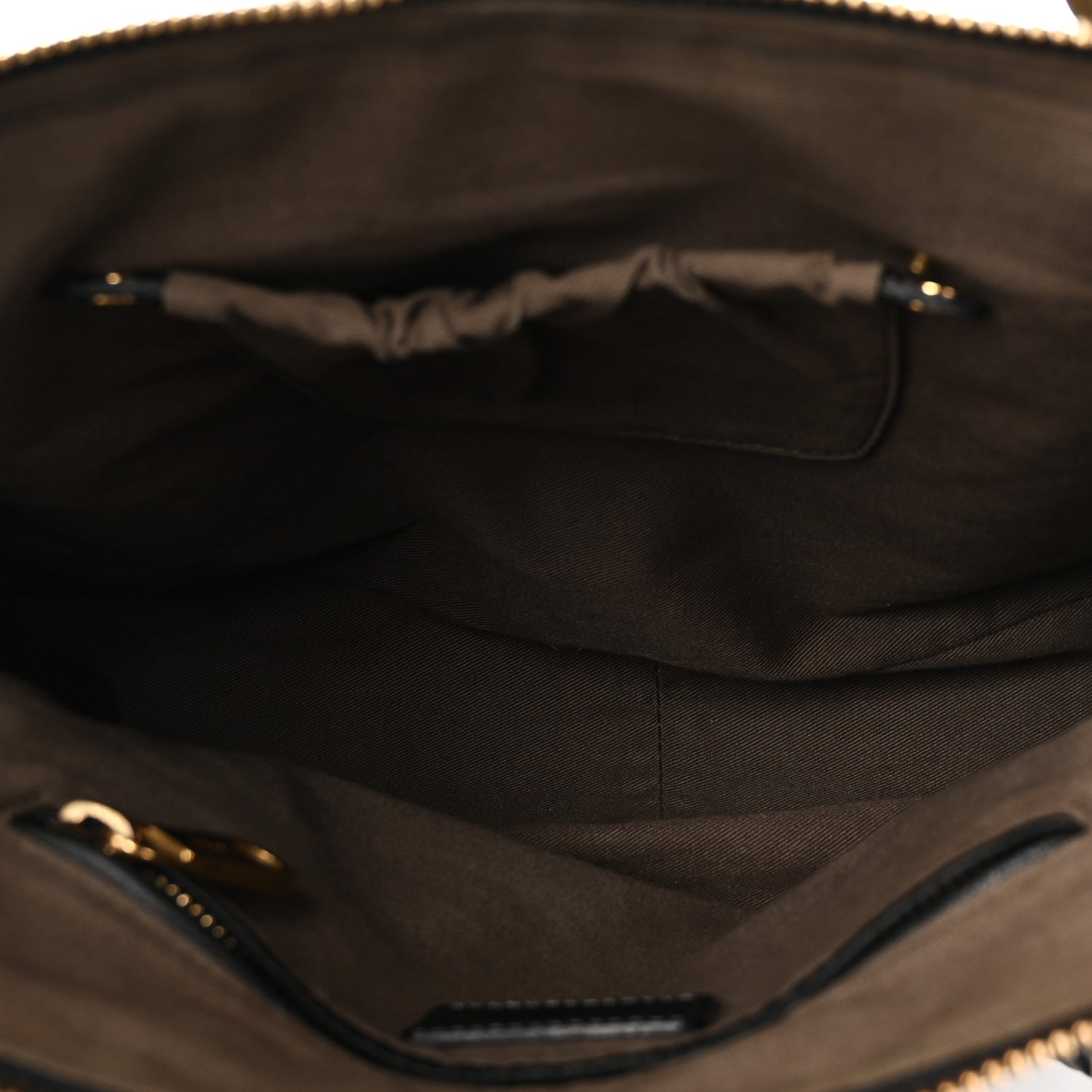 Calfskin Medium Marcie Satchel Black
