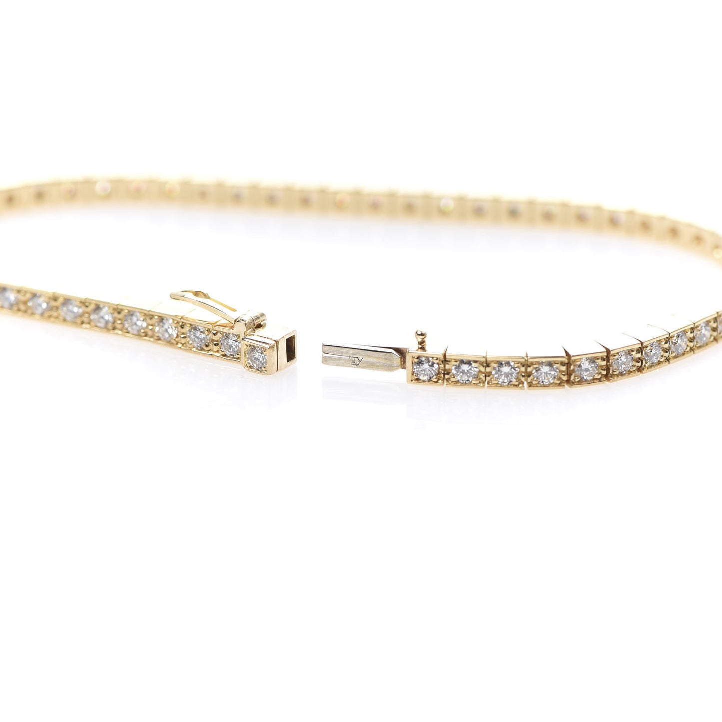 18K Yellow Gold Diamond Lanieres Bracelet 15