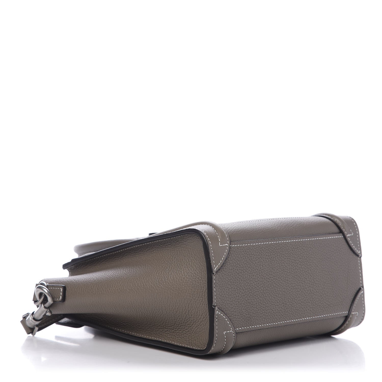 Celine Drummed Calfskin Nano Luggage Souris 4 of 9
