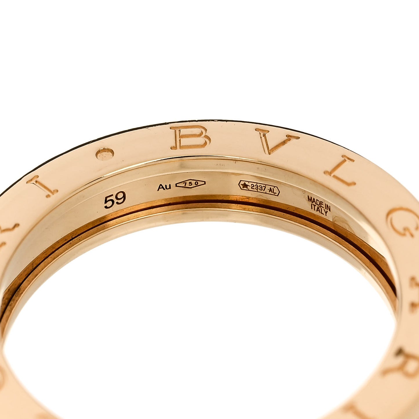 18K Yellow Gold B.Zero1 One-Band Ring 59 8.75