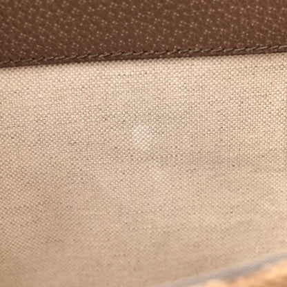 Gucci Monogram Jumbo GG Textured Dollar Calfskin Web Tote Bag Camel Ebony New Acero 14 of 16