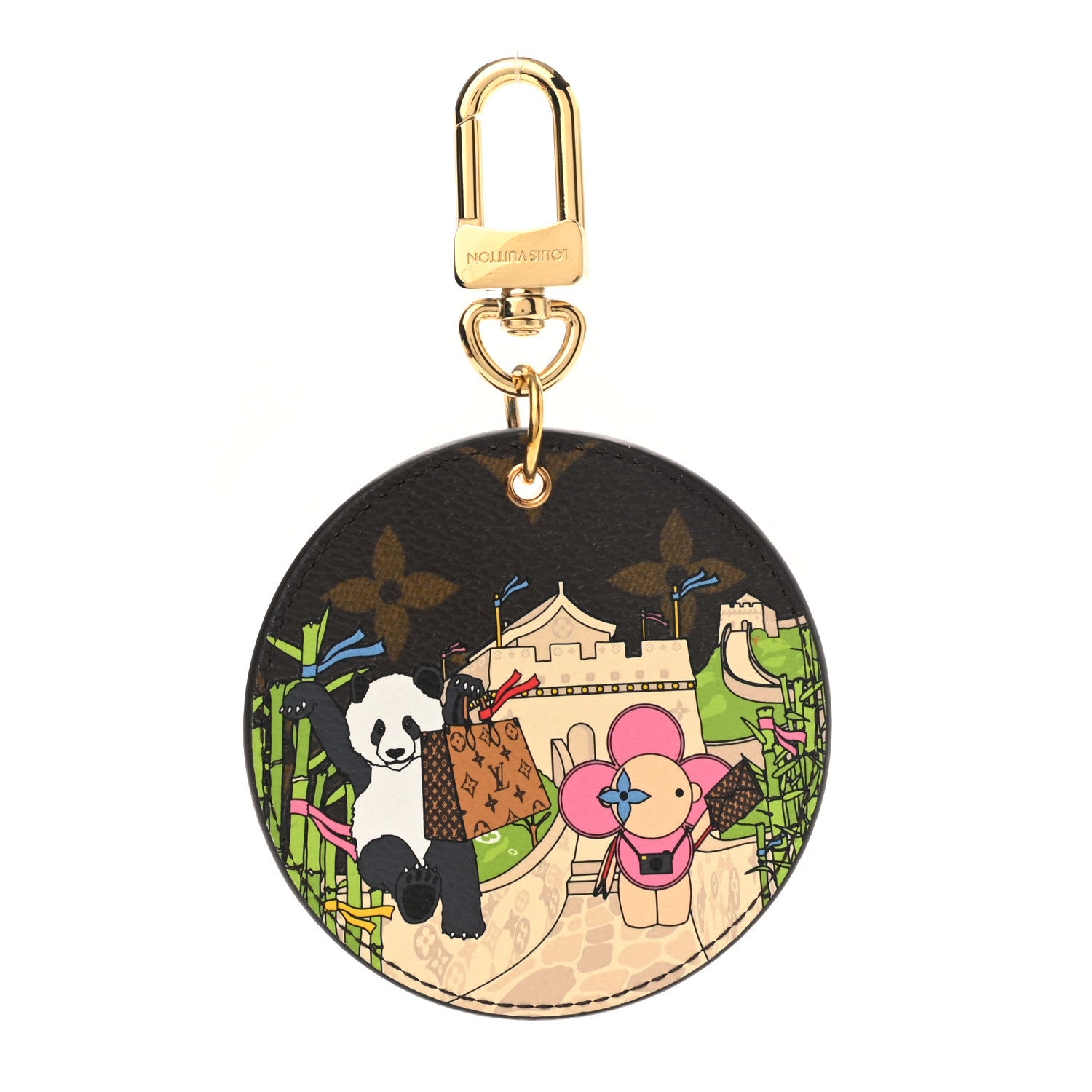 Louis Vuitton Monogram 2021 Christmas Animation China Wall Bag Charm Key Ring Myosotis Blue 1 of 5
