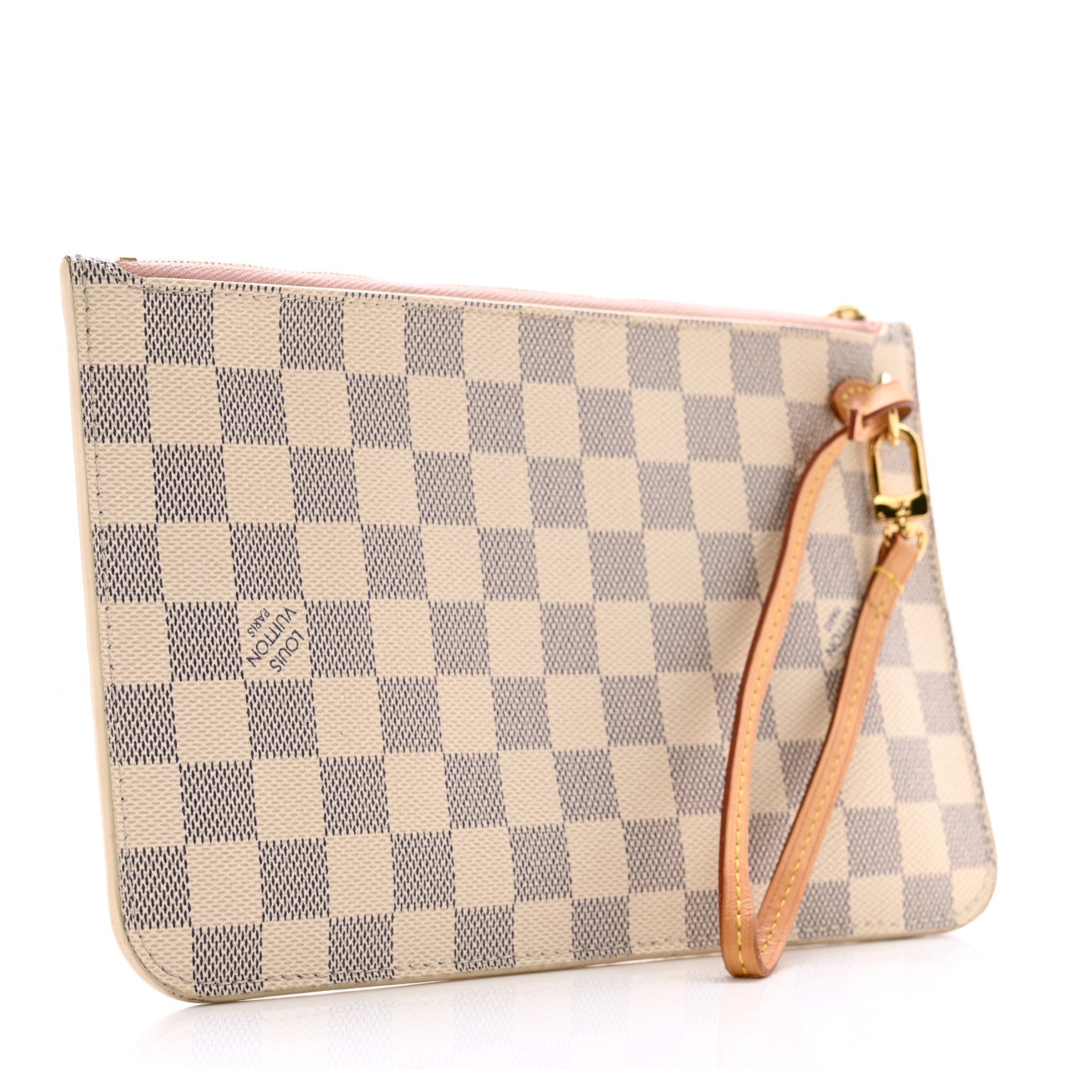 Louis Vuitton Damier Azur Neverfull MM GM Pochette Rose Ballerine 3 of 10