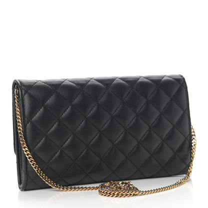 Versace Lambskin Quilted Medusa Wallet On Chain Crossbody Black 3 of 11