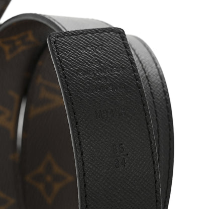 Louis Vuitton Calfskin Monogram 30mm LV Initiales Reversible Belt 85 34 Black 5 of 7