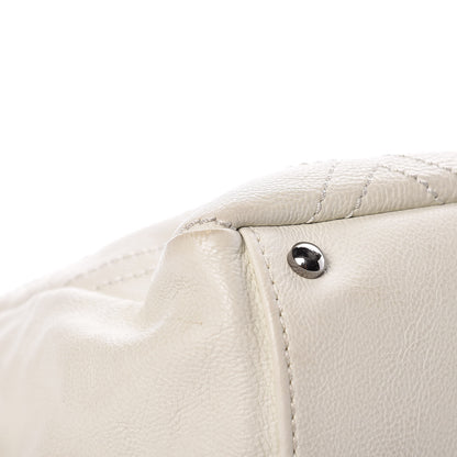 Chanel Calfskin Large Diamond Stitch Tote White 14 of 17