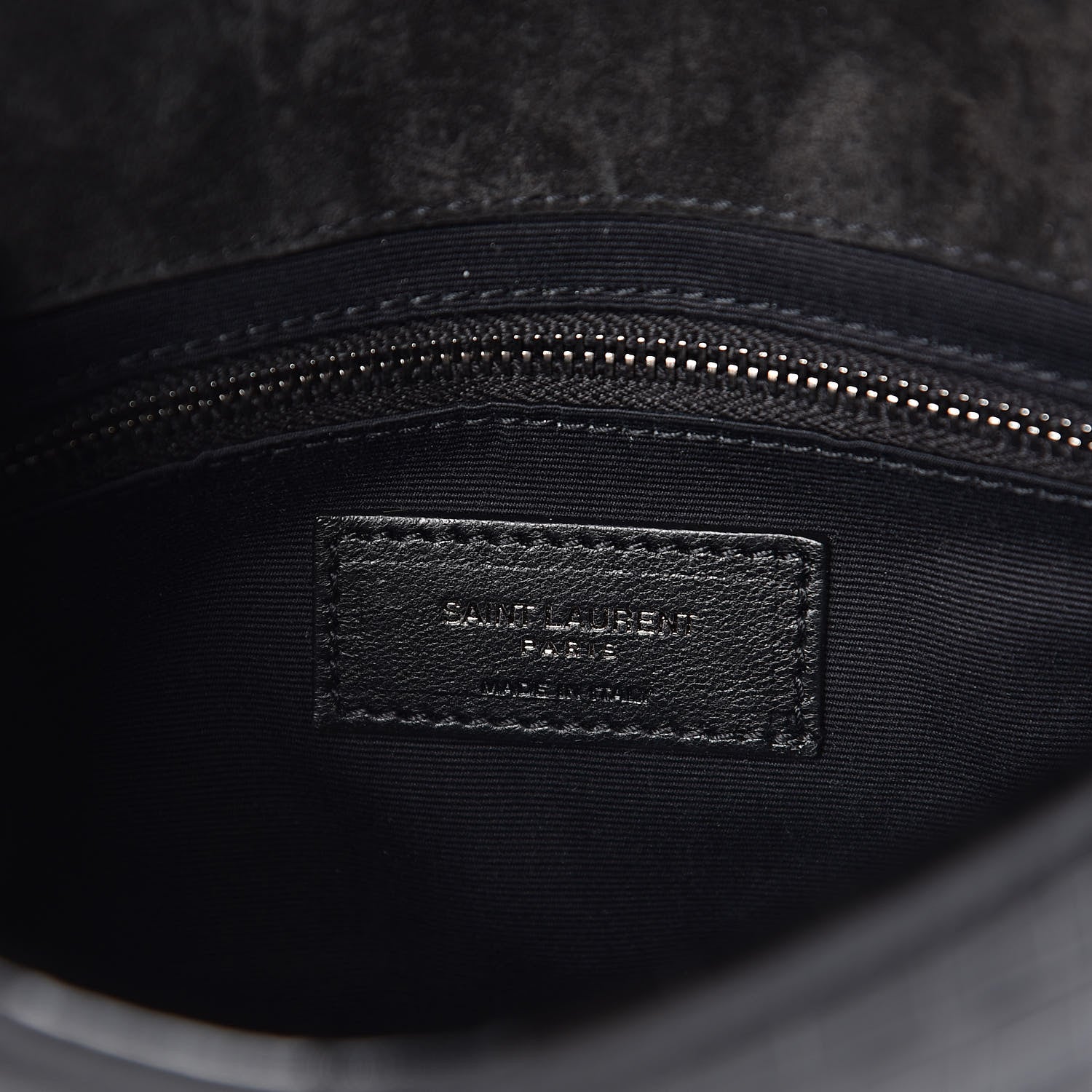 Saint Laurent Crocodile Embossed Lambskin Matelasse Monogram Niki Chain Wallet Black 6 of 10