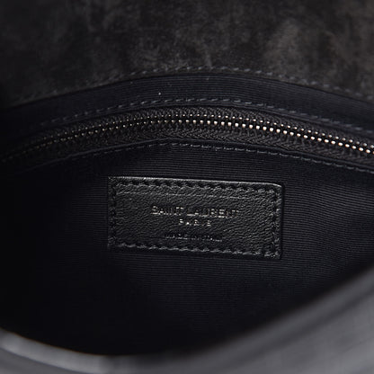 Saint Laurent Crocodile Embossed Lambskin Matelasse Monogram Niki Chain Wallet Black 6 of 10