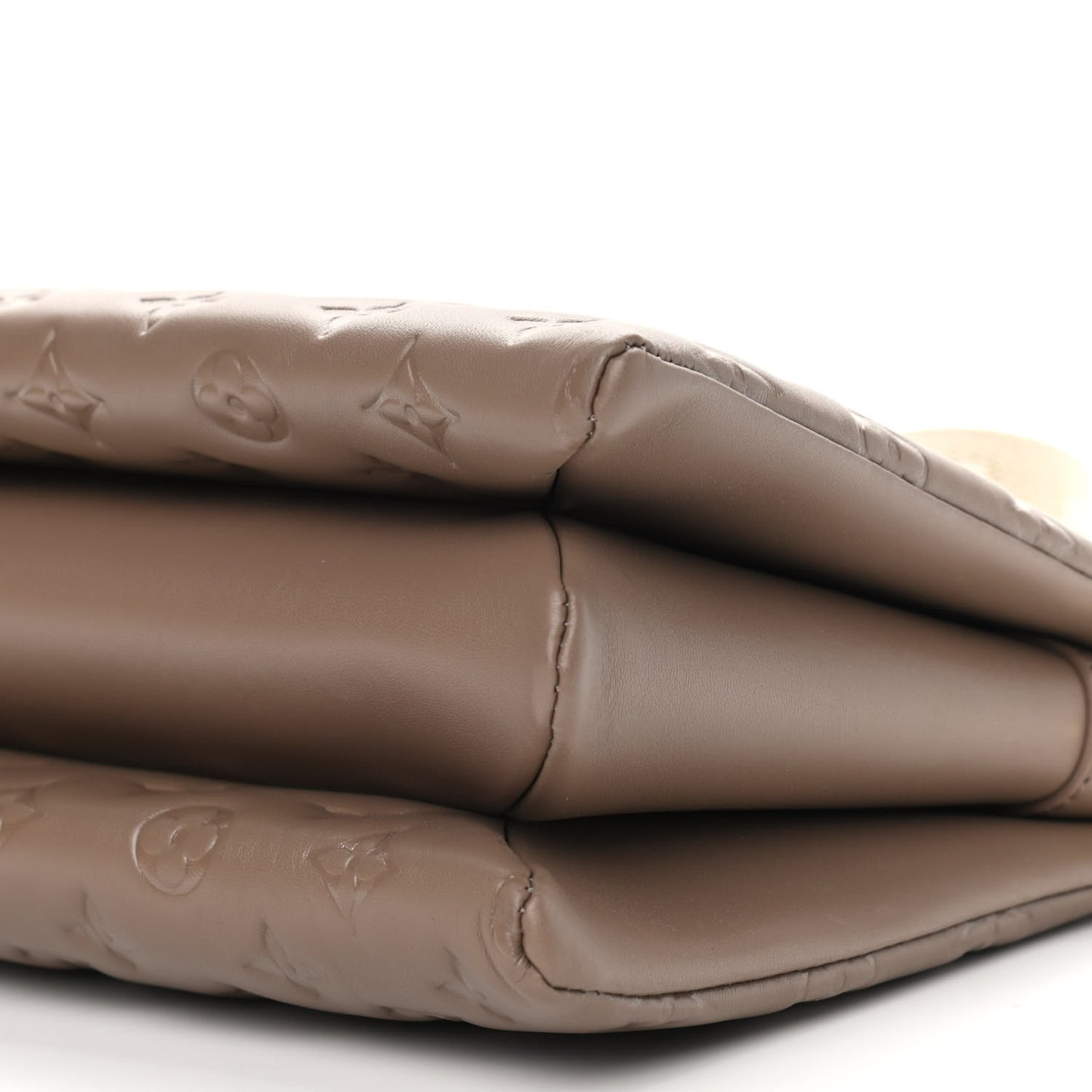 Lambskin Embossed Monogram Coussin PM Taupe