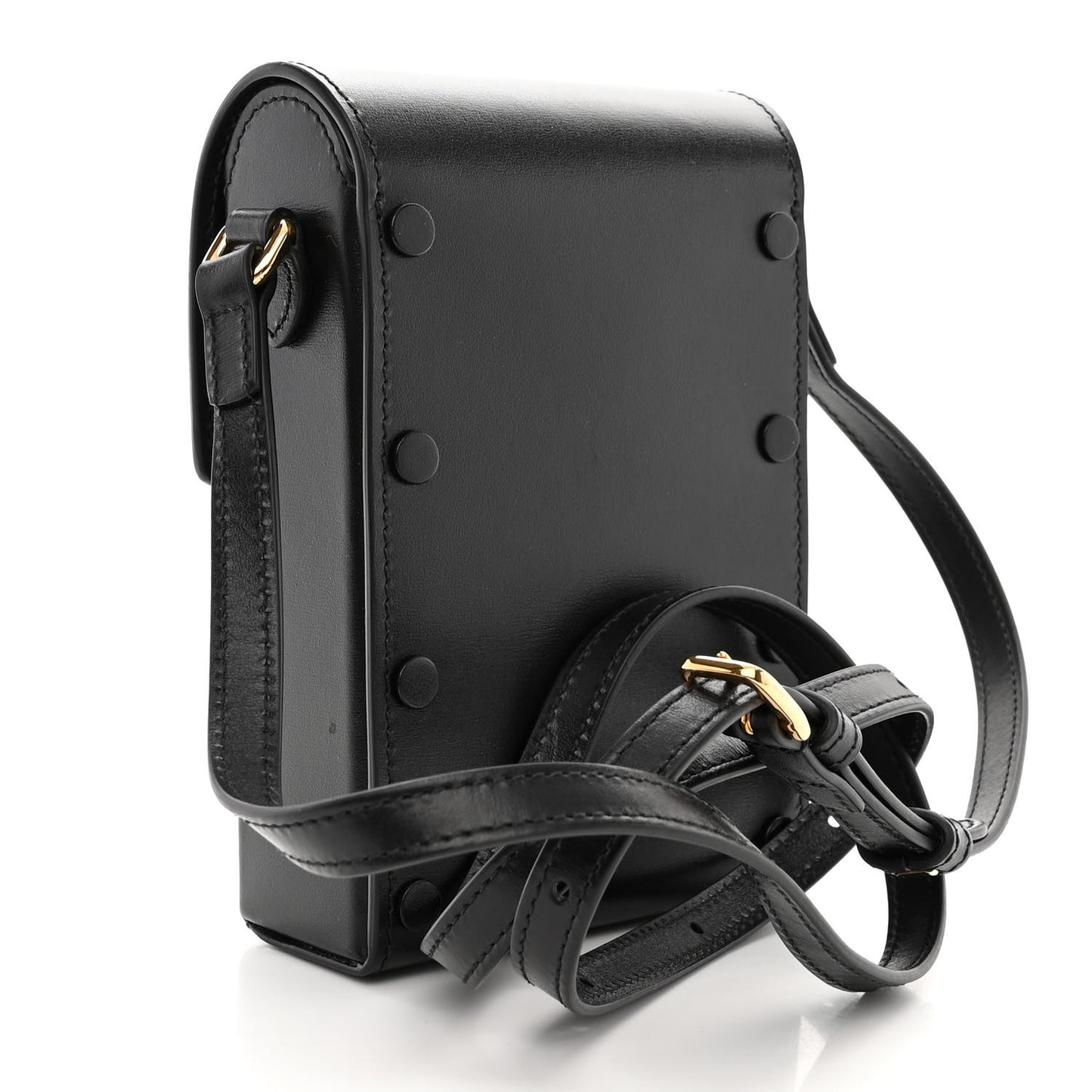 Boarded Plutone Calfskin Mini Horsebit 1955 Crossbody Bag Black