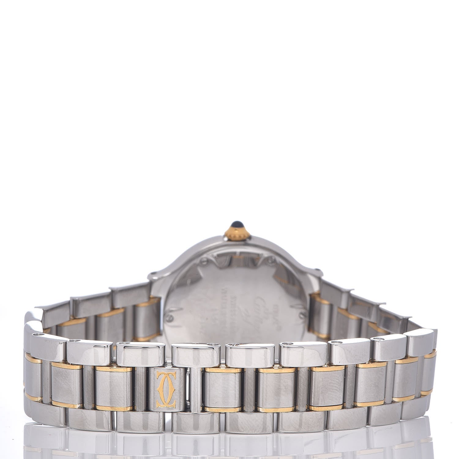 Cartier Stainless Steel 18K Yellow Gold 28mm Must De 21 Quartz Watch 4 of 6