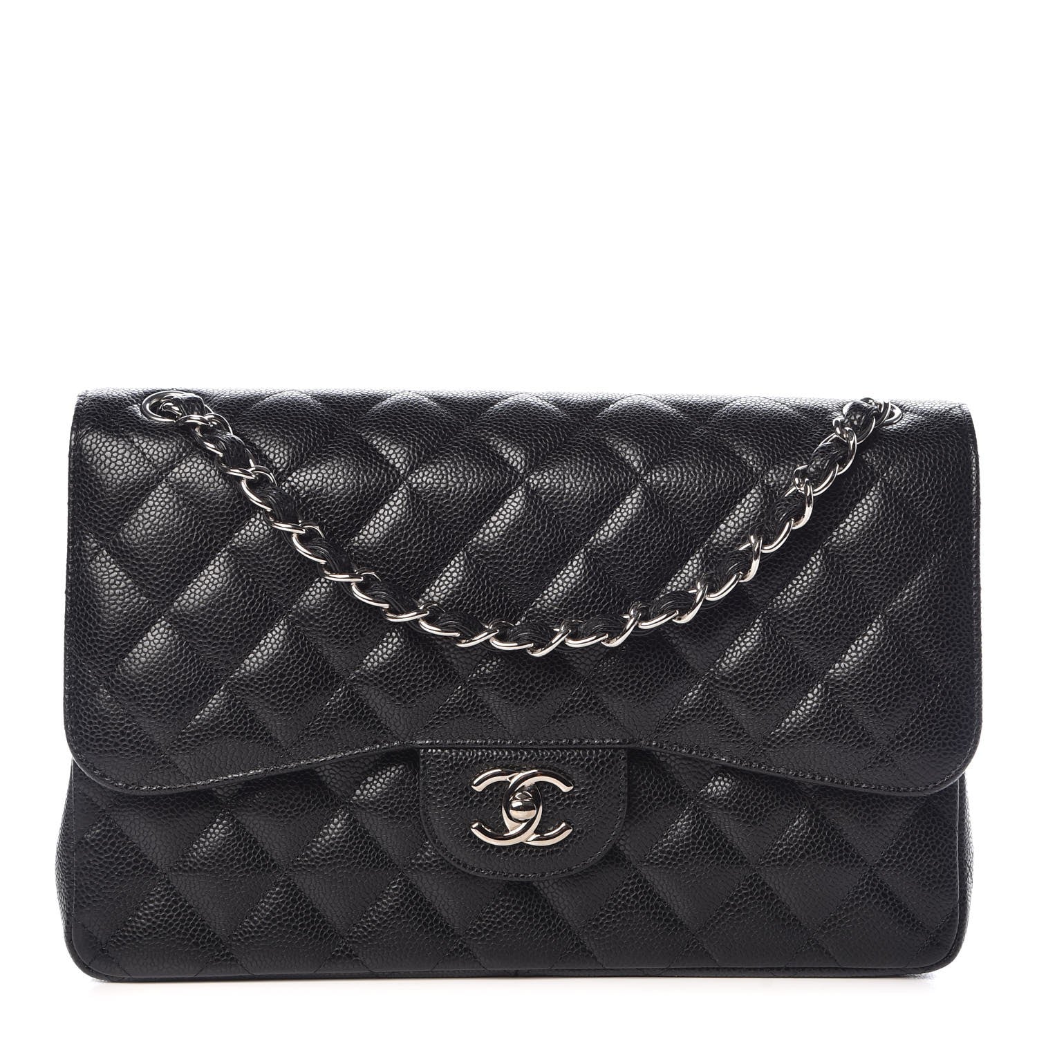 Chanel Caviar Quilted Jumbo Double Flap Black 1 of 9