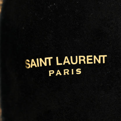 Saint Laurent Calf Hair Jimmy Cross Slides 38.5 Black 10 of 12