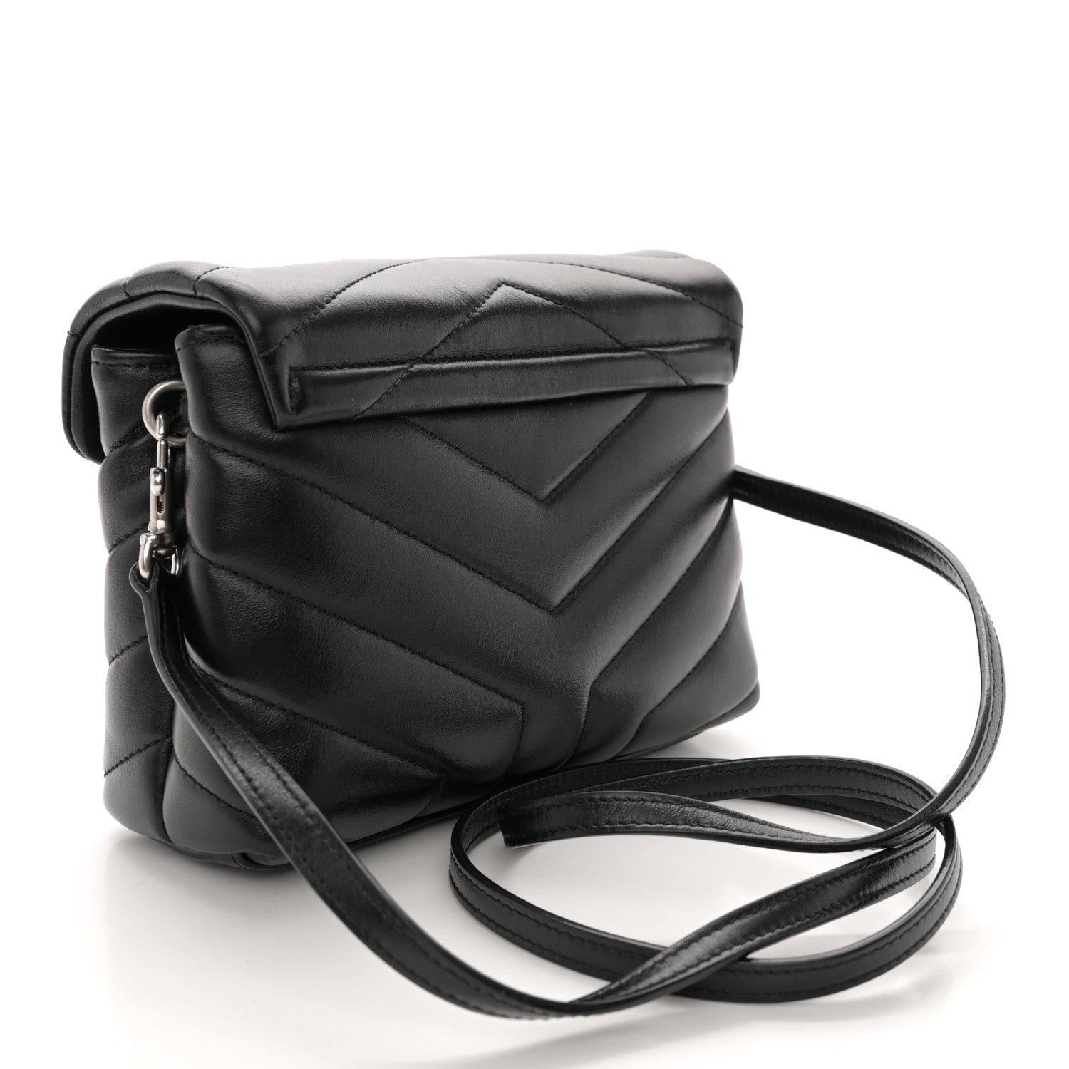 Saint Laurent Calfskin Y Quilted Monogram Toy Loulou Crossbody Bag Black 3 of 13