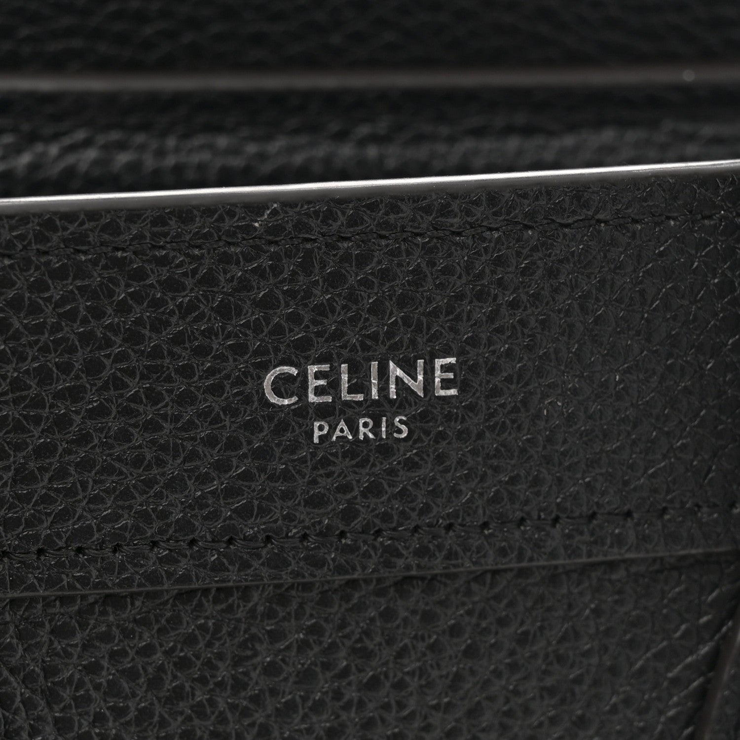 Celine Drummed Calfskin Nano Luggage Black 6 of 12